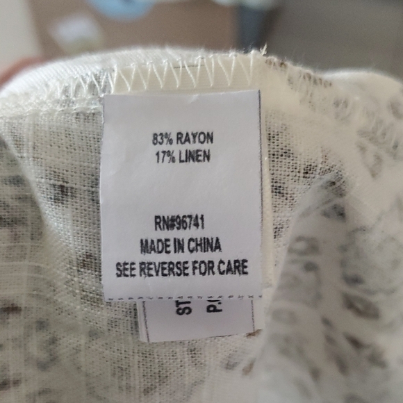 Cloth & Stone Cream Patterned Dress - Picture 10 of 10